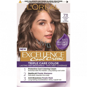 Loreal Paris Excellence Coole Creme Haarfarbe 7.11 Ultra aschblond