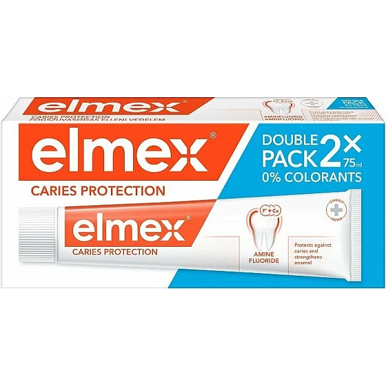 Elmex Caries Protection fluoridfreie Zahnpasta mit Aminfluorid 2 x 75 ml, Duopack