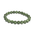 Diopsid-Armband elastischer Naturstein, Kugel 8 mm / 16-17 cm, doppelter Reinigungsstein