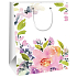 Ditipo Geschenkpapier Tasche 26,4 x 13,6 x 32,7 cm Weiß rosa Blumen