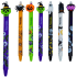 Colorino Gummierter Stift Halloween lila Totenkopf, blaue Mine 0,5 mm