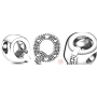 Sterling Silber 925 Alphabet Buchstabe Q, Perle für Armband