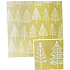 Nekupto Weihnachtsgeschenkpapier 70 x 1000 cm Gold, weiße Bäume