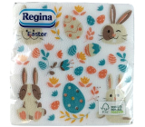 Regina Papierservietten 1lagig 33 x 33 cm 20 Stück Ostereier orange blau