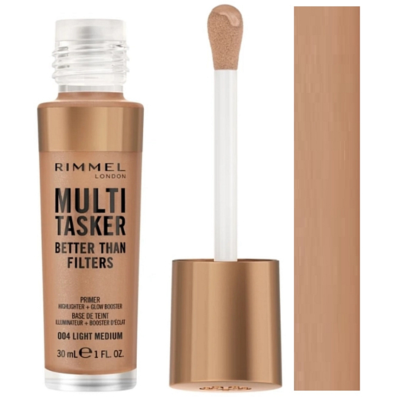 Rimmel London Multi-Tasker Besser als Filter 3in1 Lang anhaltendes getöntes Make-up 004 Hell-Medium 30 ml