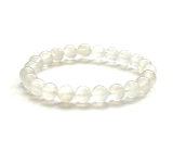 Mondsteinarmband elastisch Naturstein, Perle 8 - 9 mm /16 - 17cm AAA Qualität, weckt die zarten Gefühle der Liebsten