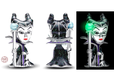 Charm Sterlingsilber 925 Disney Dornröschen Maleficent, leuchtende Perle für Märchenarmband