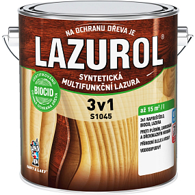 Lazurol 3v1 S1045 dünnfilmige Lasur für Holz T080 Mahagoni 2,5 l