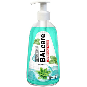 Balcare Minze antibakteriální tekuté mýdlo s dávkovačem 1 l