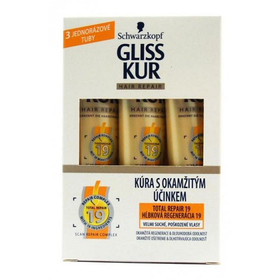 Gliss Kur Total Repair 19 Haar Soforttherapie für trockenes Haar 3 x 20 ml