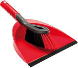 Vileda 2in1 Kehrschaufel und Besen mit Gummiabrieb