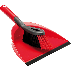 Vileda 2in1 Kehrschaufel und Besen mit Gummiabrieb