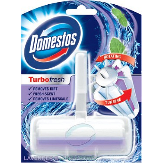 Domestos Turbo Frischer Lavendel & Minze Toilettenblock rotierend starr 38 g