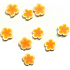 Professionelle Nageldekorationen Blumen orange-weiß 132 1 Packung