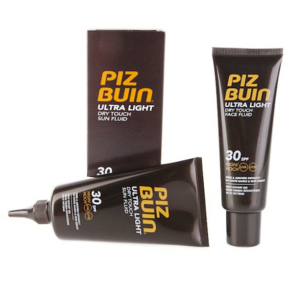 Piz Buin Ultra Light SPF30 Flüssigkeit zum Bräunen von 150 ml + SPF30 Flüssigkeit zum Bräunen der Haut 50 ml, Duopack