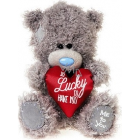 Ich zu dir Teddybär mit Herz mit der Aufschrift Lucky To Have You 14,5 cm