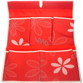 Taschentuch zum Aufhängen von Stoff rot 44 x 35 cm 5 Taschen 320