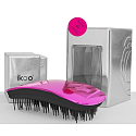 Ikoo Home Metallic Haarbürste nach chinesischer Medizin metallic hellrosa-schwarz