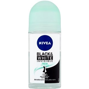Nivea Invisible Black & White Fresh Roll-on-Antitranspirant-Deodorant für Frauen 50 ml Nivea Invisible Black & White Fresh Roll-on-Antitranspirant-Deodorant für Frauen 50 ml