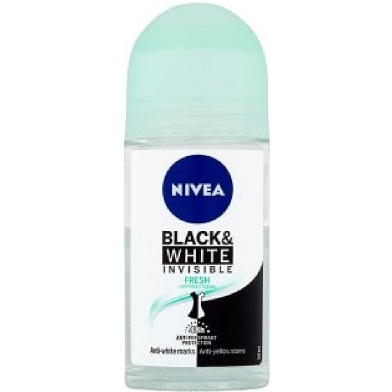 Nivea Invisible Black & White Fresh Roll-on-Antitranspirant-Deodorant für Frauen 50 ml