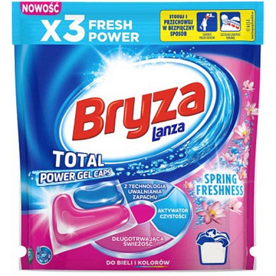 Lanza Spring Freshness Power Gelkapseln zum Waschen von weißer und farbiger Wäsche 28 Stück