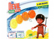 Dr. Devil Lemon Fresh Push Pull WC-Block ohne Korb 2 x 20 g
