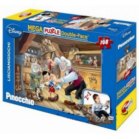 Disney Mega Puzzle und Playmat 2in1 Pinocchio 108 Teile, empfohlen ab 3 Jahren