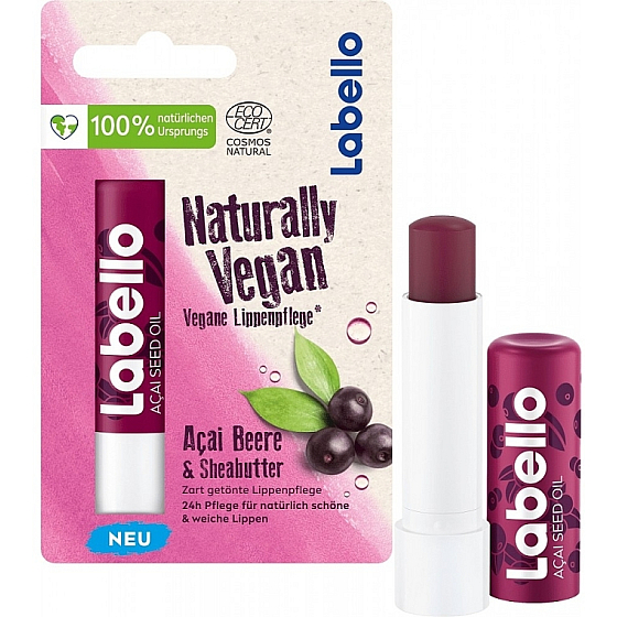 Labello Natürlich Vegan Acai Beere & Shea Butter Lippenbalsam 4,8 g