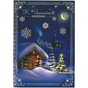 Albi Verspielter Weihnachtsumschlag Karte Schneehütte 14,8 x 21 cm