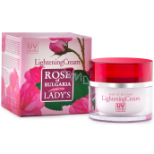 Rose of Bulgaria Aufhellende Gesichtscreme gegen Pigmentflecken mit Rosenwasser 50 ml
