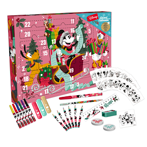 Disney Minnie Adventskalender mit Schreibwaren 24 Stück