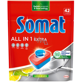 Somat All in 1 Zitrone & Limette Geschirrspültabletten 42 Stück