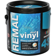 REMAL Vinyl Color mat omyvatelná barva na zeď, 430 azurově modrá, 3,2 kg