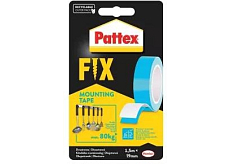Pattex Fix beidseitig extra starke Montageklebeband, Tragfähigkeit 80 kg, 1,5 m × 19 mm