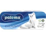 Paloma Exclusive Plus White 3vrstvý toaletní papír, 8 rolí