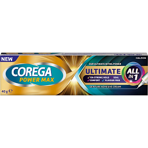 Corega Power Max Ultimate All in One Fixiercreme für Zahnprothesen, 40 g