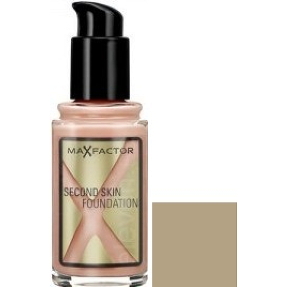 Max Factor Second Skin Foundation Make-up 45 Warme Mandel 35 ml