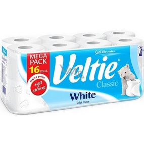Veltie White Toilettenpapier weiß 2-lagig 180 Stück 16 Rollen
