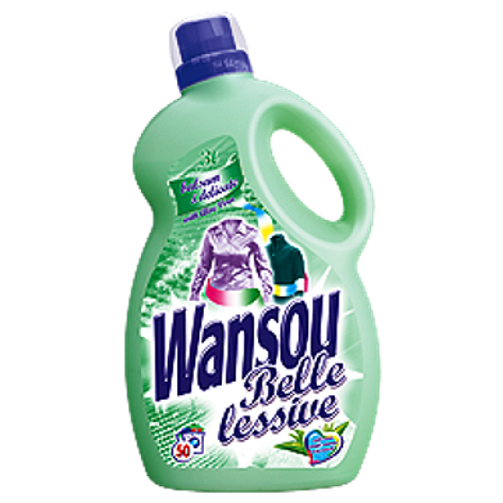 Wansou Belle Lessive Balsam & Delicate Aloe Vera Flüssigwaschmittel 3 l