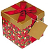 Angel Folding Geschenkbox mit Band Weihnachtsrot mit Burgunderband 1371 S 13 x 13 x 13 cm 1 Stück