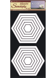 Wandaufkleber Sechsecke weiß 60 x 32 cm