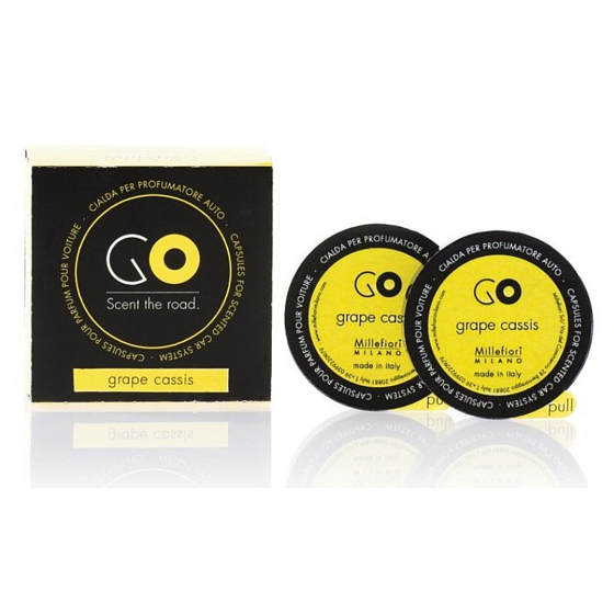 Millefiori Milano Go Trauben Cassis - Trauben und schwarze Johannisbeeren füllen Gerüche bis zu 2 Monaten 2 Stück x 13 g