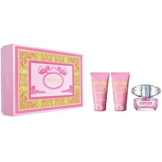 Versace Bright Crystal Eau de Toilette für Frauen 50 ml + Körperlotion 50 ml + Duschgel 50 ml, Geschenkset