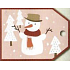 Nekupto Weihnachtsgeschenkkarten Schneemann 5,5 x 7,5 cm 6 Stück