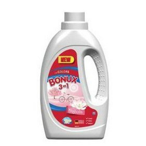 Bonux Color Pure Magnolia 3 in 1 flüssiges Waschgel für farbige Wäsche 60 + 5 Dosen 3,9 l