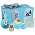 Bomb Cosmetics Shake Up Weihnachten funkelnder ballistischer Badeball 2 x 160 g + Glycerinseife 100 g + Butterball 30 g + Badeblock 50 g, Kosmetikset