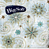 Große weiche Papierservietten 2-lagig 33 x 33 cm 20 Stück Weihnachten Hellblau mit Schneeflocken