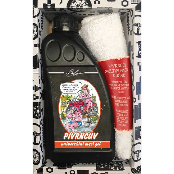 Bohemia Gifts Pivrnec Universal Waschgel XXL 1000 ml + Handtuch 30 x 50 cm, Kosmetikset