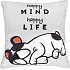 Albi Humorvolles Kissen groß Happy Mind 36 x 30 cm