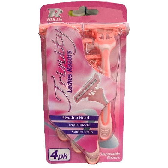 Rolls Razor Trinity Rasierapparat für Frauen 4 Stück